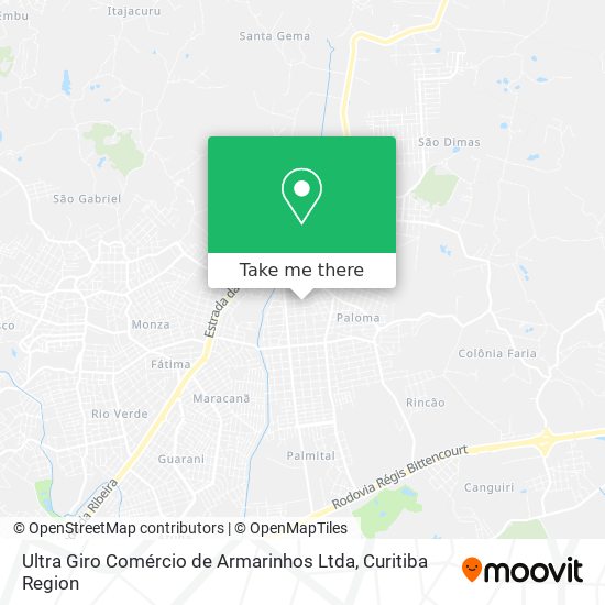 Ultra Giro Comércio de Armarinhos Ltda map