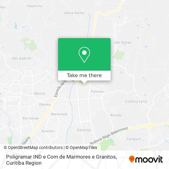 Poligramar IND e Com de Marmores e Granitos map