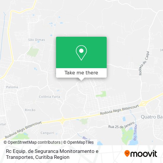 Rc Equip. de Seguranca Monitoramento e Transportes map
