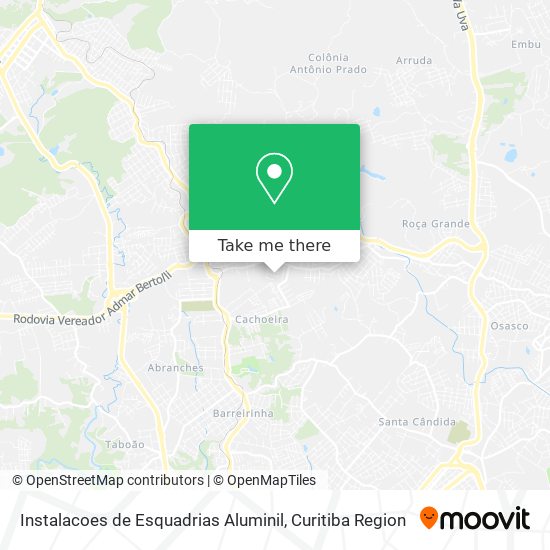 Instalacoes de Esquadrias Aluminil map