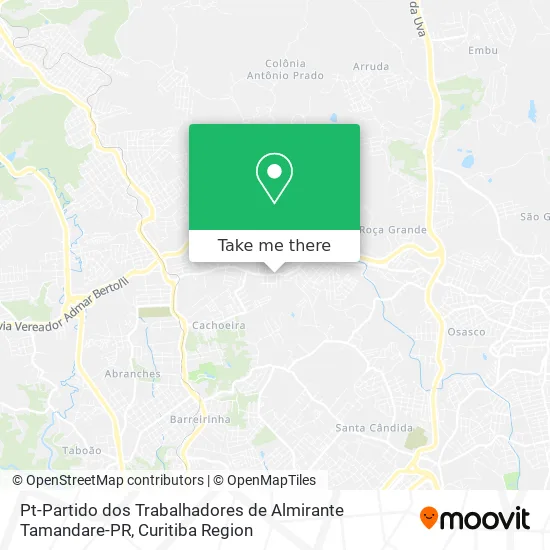 Pt-Partido dos Trabalhadores de Almirante Tamandare-PR map