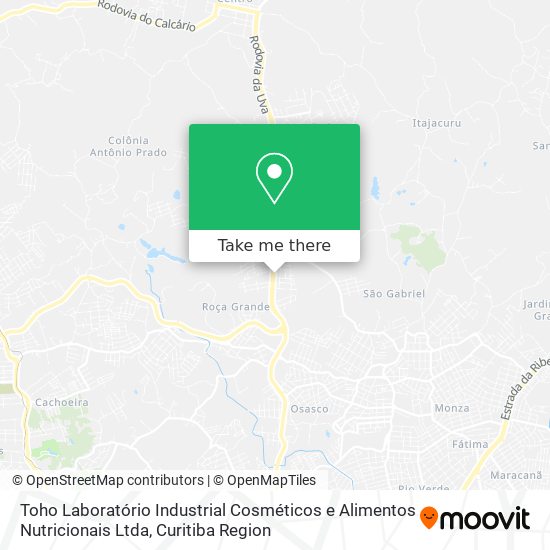 Toho Laboratório Industrial Cosméticos e Alimentos Nutricionais Ltda map