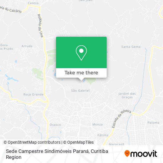 Sede Campestre Sindimóveis Paraná map