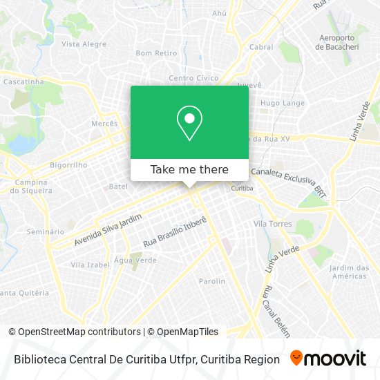 Biblioteca Central De Curitiba Utfpr map