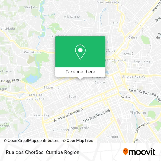 Rua dos Chorões map