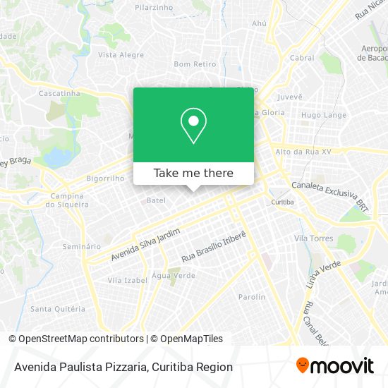 Mapa Avenida Paulista Pizzaria