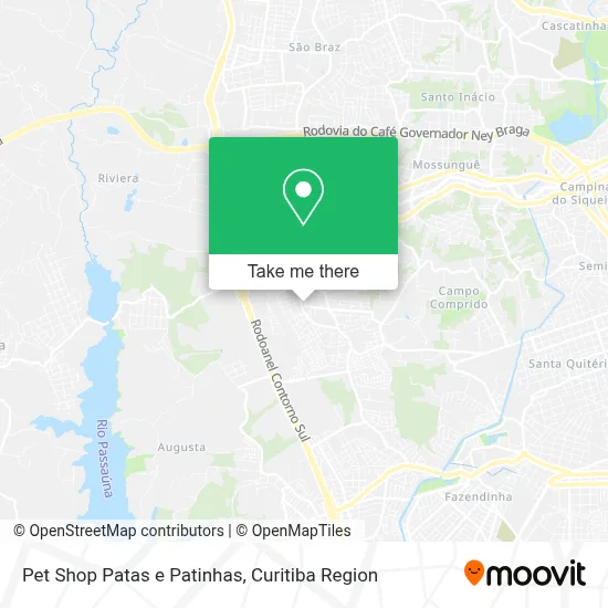 Pet Shop Patas e Patinhas map