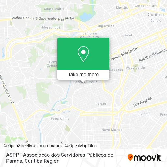 ASPP - Associação dos Servidores Públicos do Paraná map