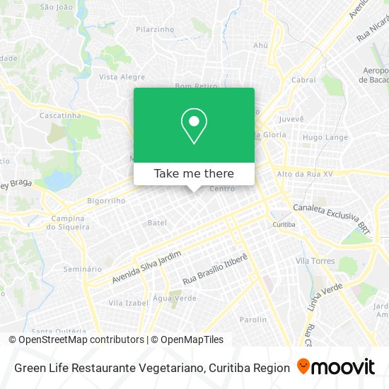 Mapa Green Life Restaurante Vegetariano