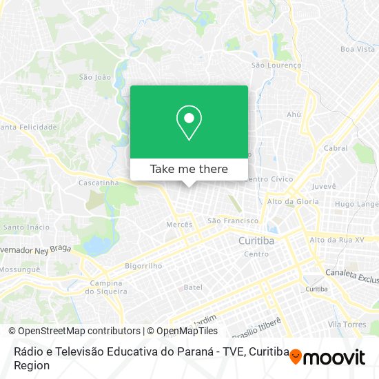 Rádio e Televisão Educativa do Paraná - TVE map