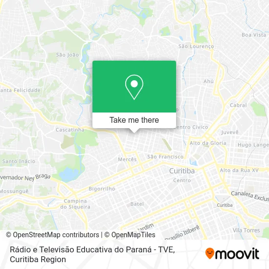 Rádio e Televisão Educativa do Paraná - TVE map