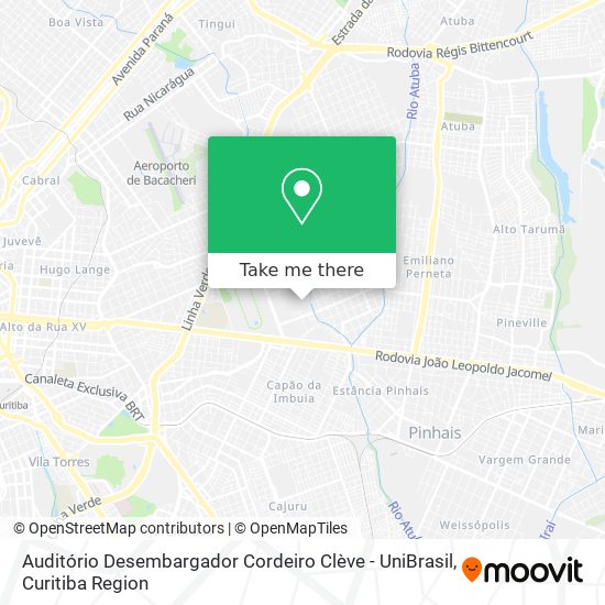 Auditório Desembargador Cordeiro Clève - UniBrasil map