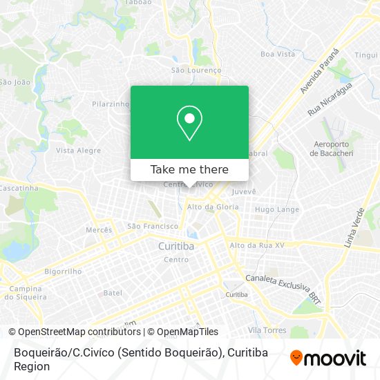 Mapa Boqueirão / C.Civíco (Sentido Boqueirão)