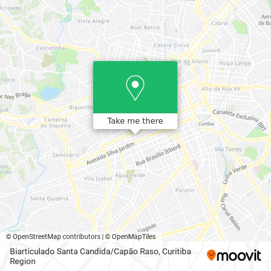 Biarticulado Santa Candida / Capão Raso map