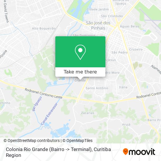 Colonia Rio Grande (Bairro -> Terminal) map