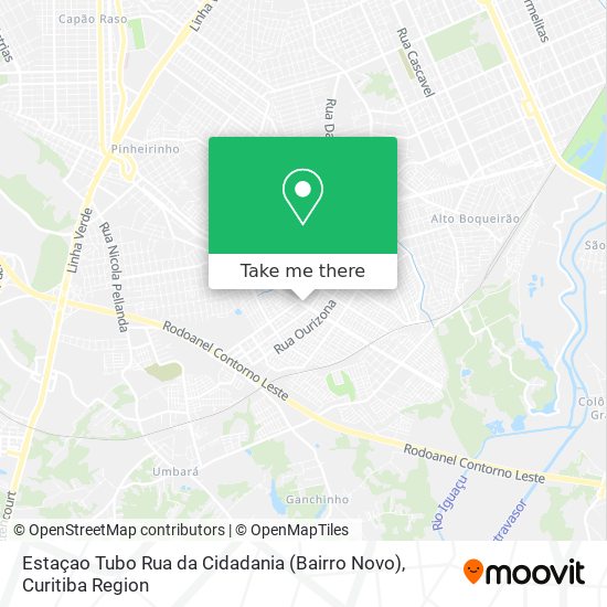 Mapa Estaçao Tubo Rua da Cidadania (Bairro Novo)