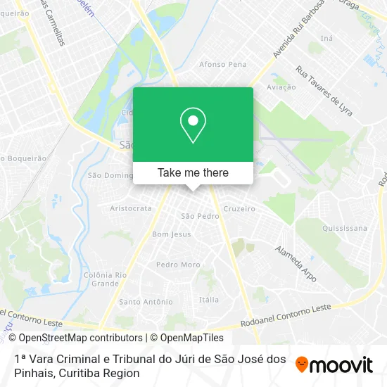 1ª Vara Criminal e Tribunal do Júri de São José dos Pinhais map