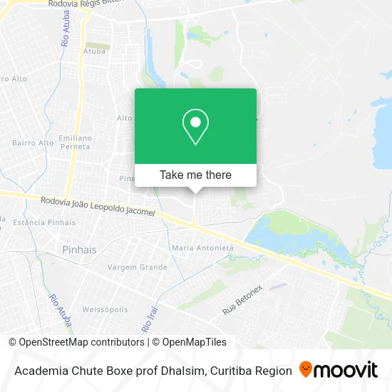 Academia Chute Boxe prof Dhalsim map
