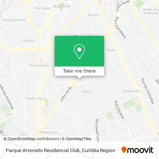 Parque Arvoredo Residencial Club map