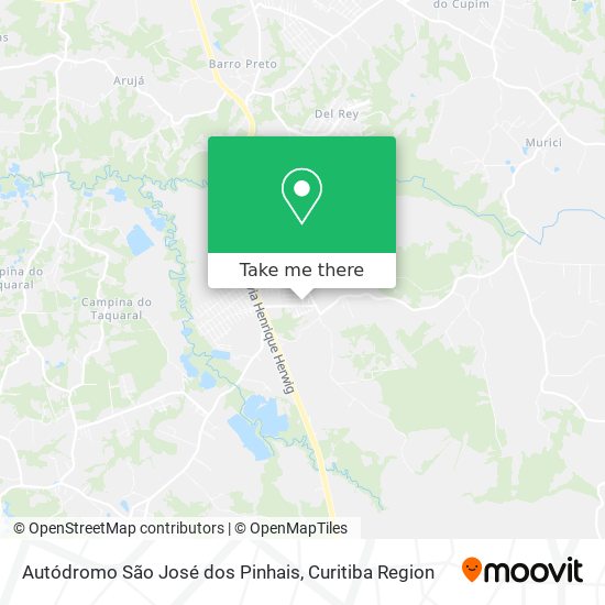 Autódromo São	 José dos Pinhais map