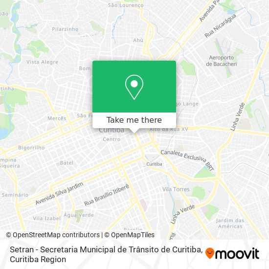 Mapa Setran - Secretaria Municipal de Trânsito de Curitiba