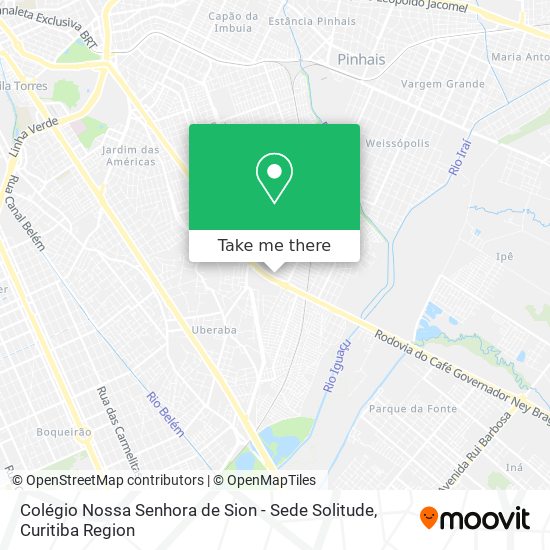 Colégio Nossa Senhora de Sion - Sede Solitude map