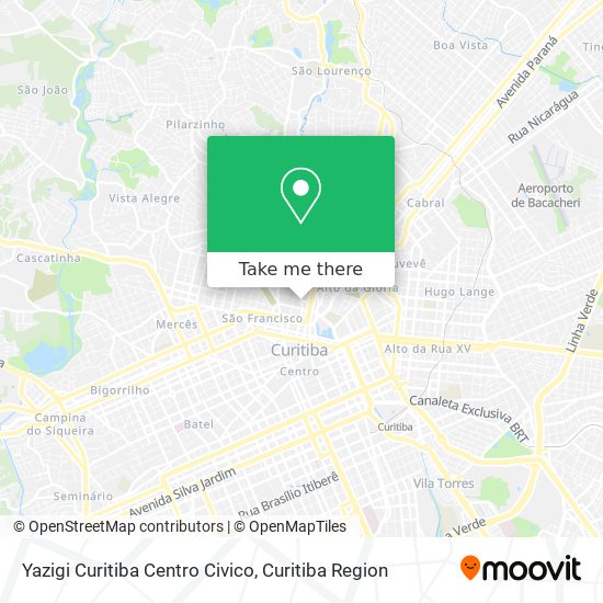 Yazigi Curitiba Centro Civico map