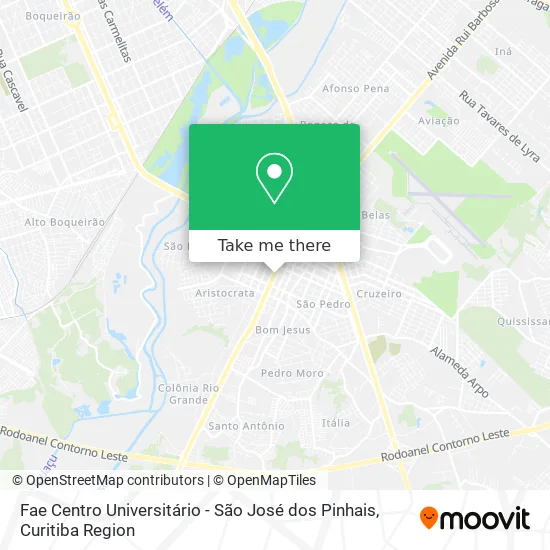 Fae Centro Universitário - São José dos Pinhais map