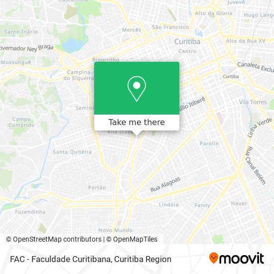 FAC - Faculdade Curitibana map