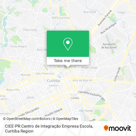 Mapa CIEE-PR Centro de Integração Empresa Escola