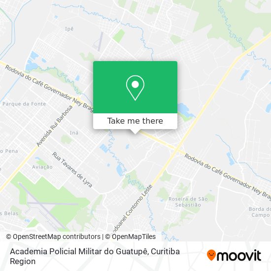 Academia Policial Militar do Guatupê map