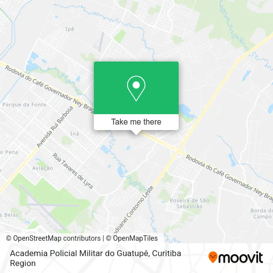 Academia Policial Militar do Guatupê map