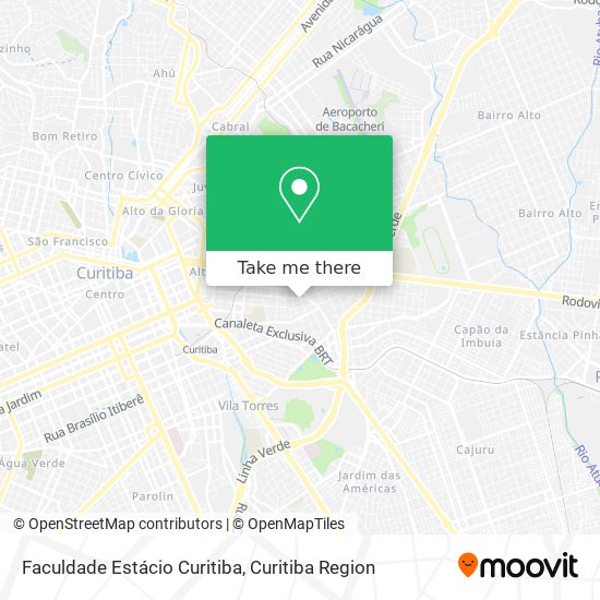 Faculdade Estácio Curitiba map