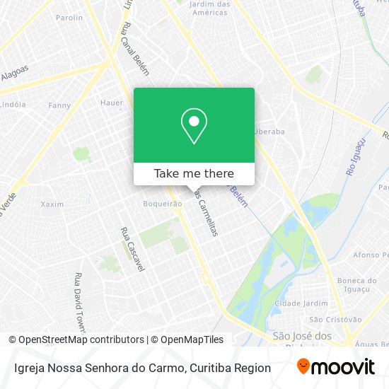 Mapa Igreja Nossa Senhora do Carmo