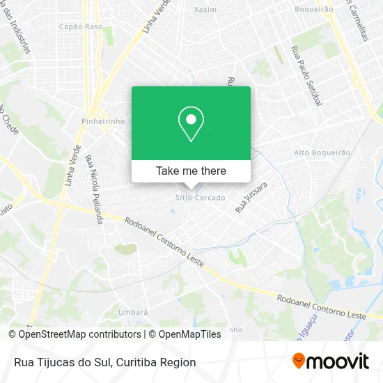 Rua Tijucas do Sul map