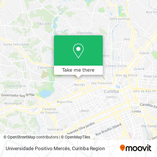 Universidade Positivo Mercês map