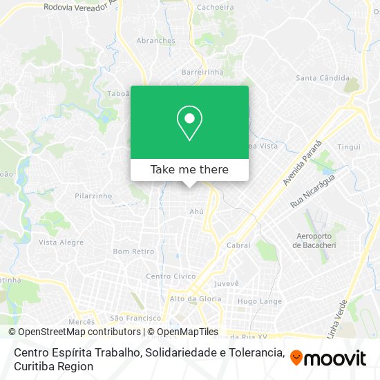 Mapa Centro Espírita Trabalho, Solidariedade e Tolerancia