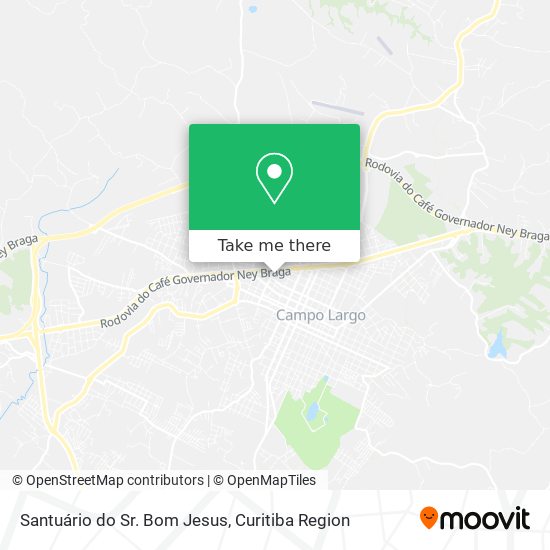 Mapa Santuário do Sr. Bom Jesus