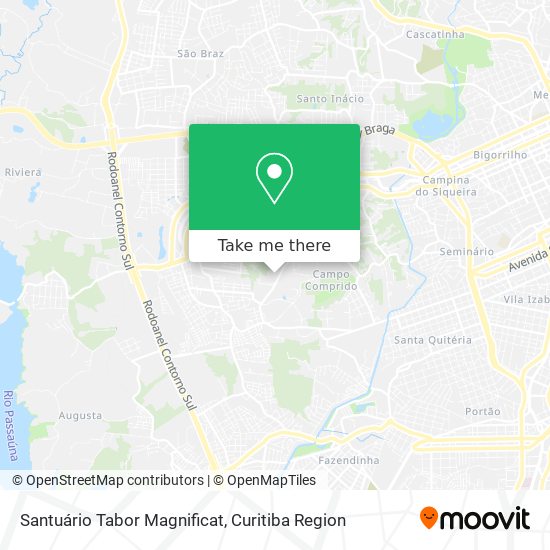 Santuário Tabor Magnificat map