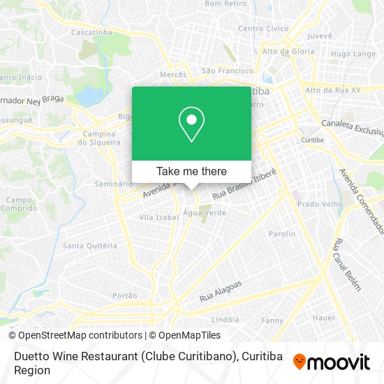 Mapa Duetto Wine Restaurant (Clube Curitibano)