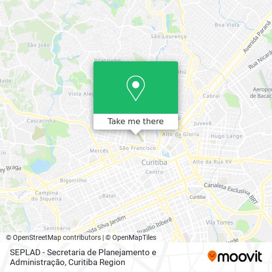 SEPLAD - Secretaria de Planejamento e Administração map