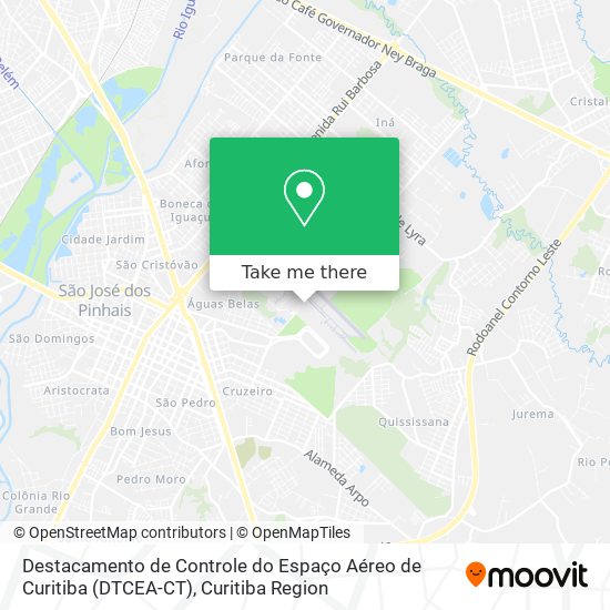 Destacamento de Controle do Espaço Aéreo de Curitiba (DTCEA-CT) map