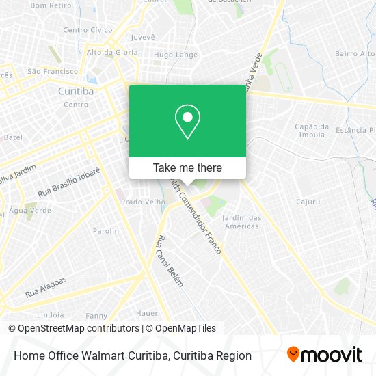 Home Office Walmart Curitiba map