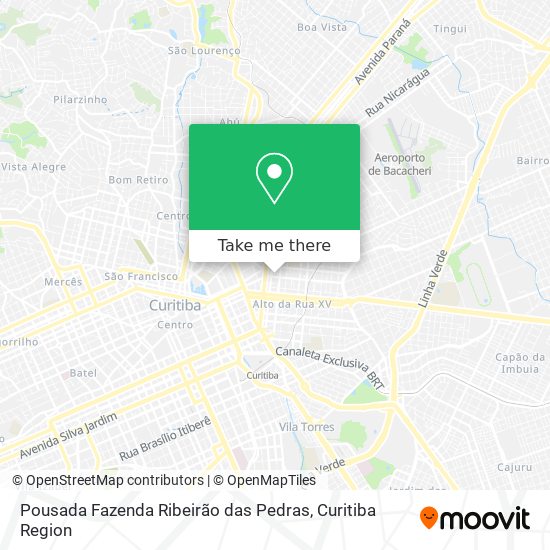 Pousada Fazenda Ribeirão das Pedras map