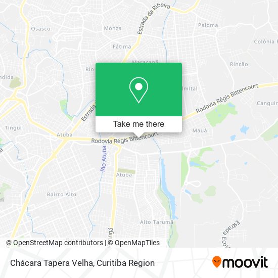 Chácara Tapera Velha map
