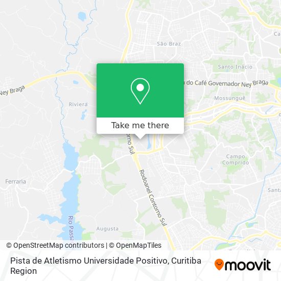 Pista de Atletismo Universidade Positivo map