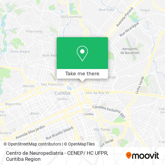 Centro de Neuropediatria - CENEP/ HC UFPR map