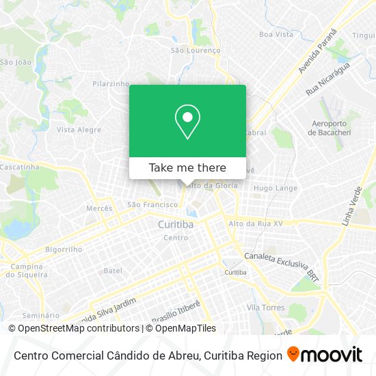 Mapa Centro Comercial Cândido de Abreu