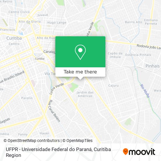 UFPR - Universidade Federal do Paraná map