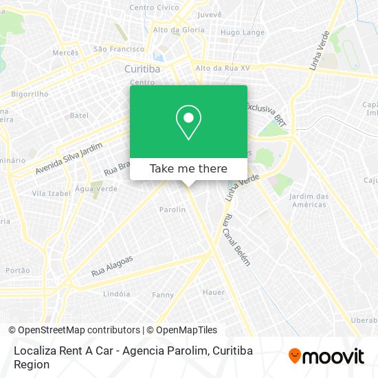 Localiza Rent A Car - Agencia Parolim map